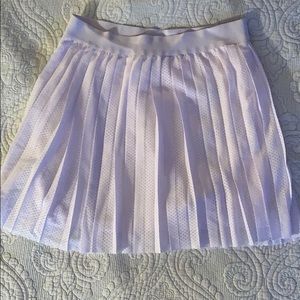 Forever 21 white pleated skirt lined M